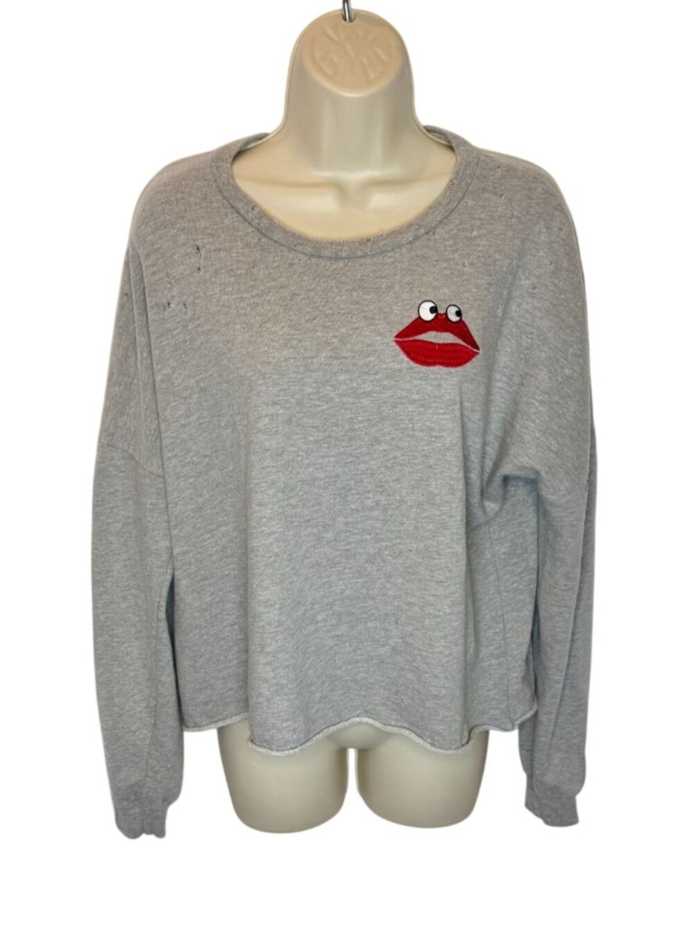 Lauren Moshi Lee Kiss Face Ultra Soft Lightweight Pullover - Size S